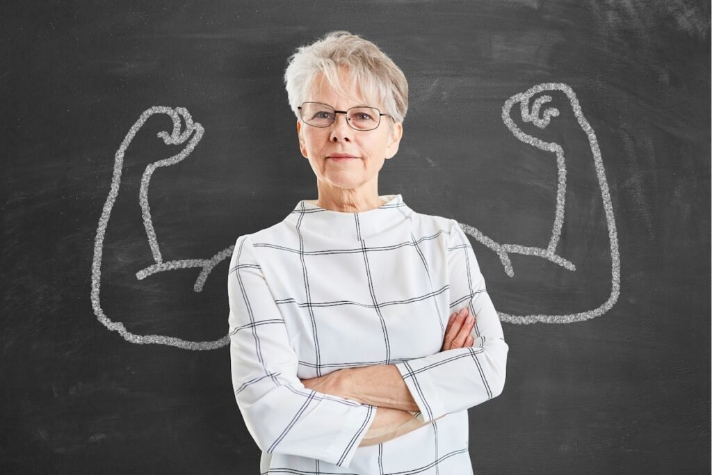 Confident woman ready for anything