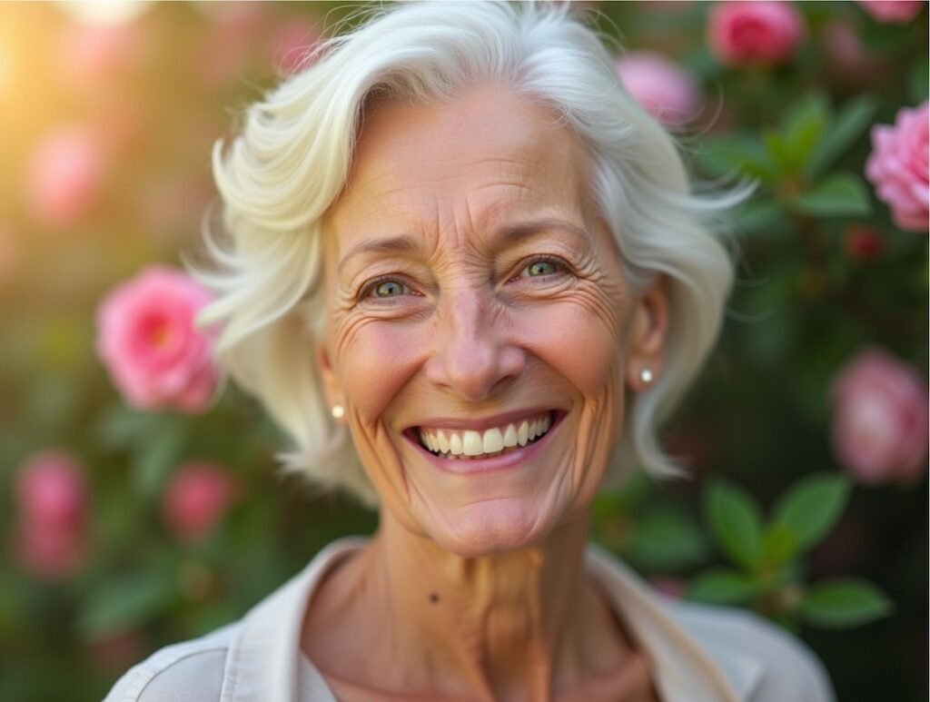 Attractive older woman with smile