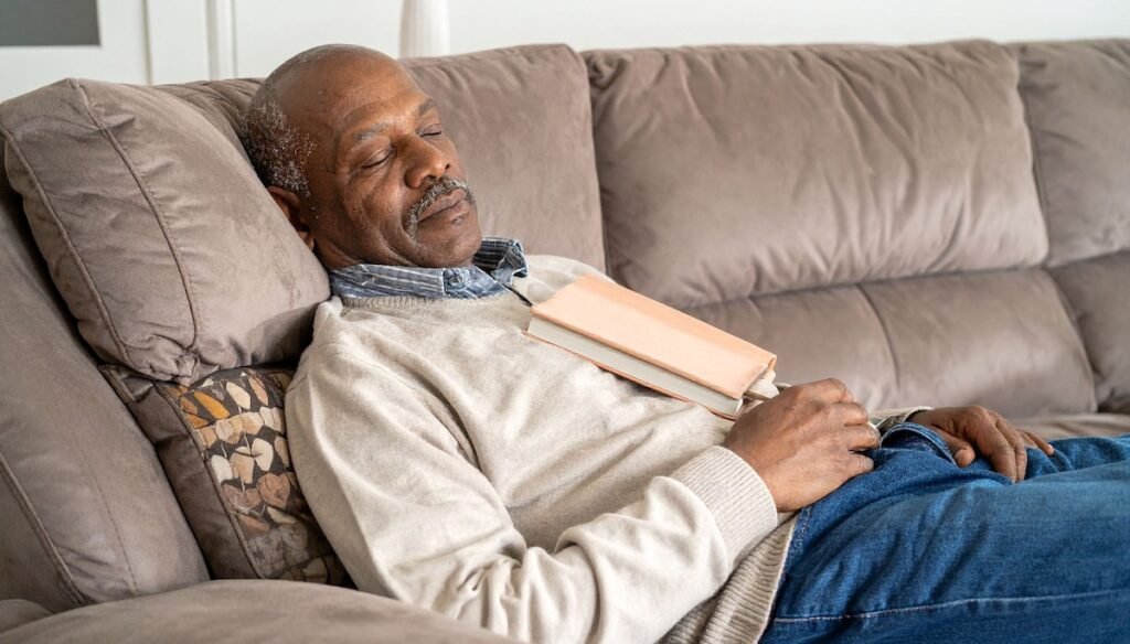 Older man resting 