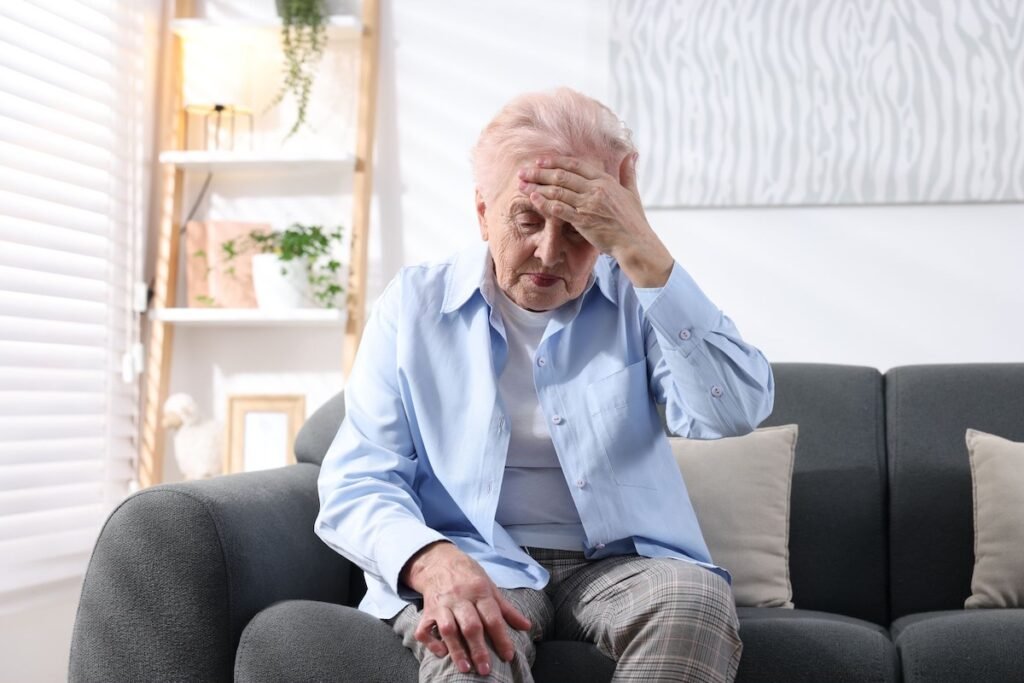Mature woman feeling stressed