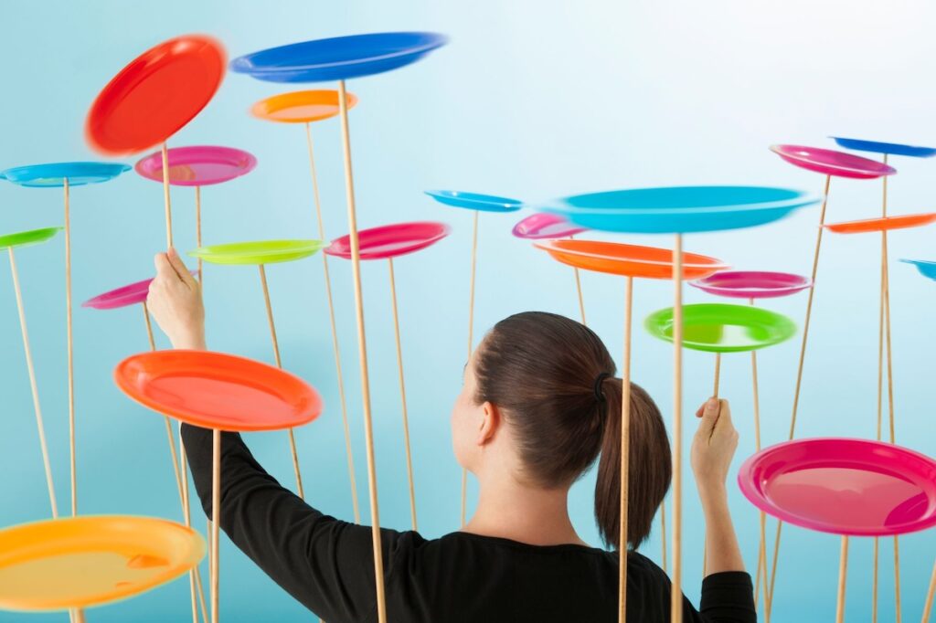 Lots of spinning plates